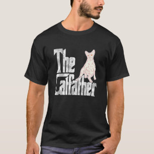 Cat Dad The Catfather Lazy Sphynx Cat Father Kitty T-Shirt