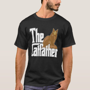 Cat Dad The Catfather Maine Coon Cat Father Kitty T-Shirt