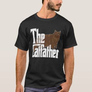 Cat Dad The Catfather Maine Coon Cat Father Kitty T-Shirt