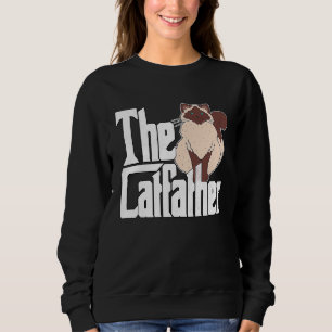 Cat Dad The Catfather Siamese Cat Father Kitty Dad Sweatshirt