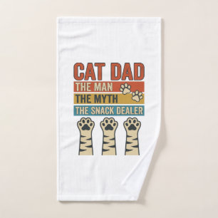 Cat Dad The Snack Dealer Vintage Cat Lover Shirt_1 Hand Towel