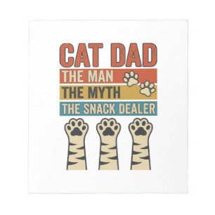 Cat Dad The Snack Dealer Vintage Cat Lover Shirt_1 Notepad