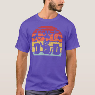 Cat Dad Vintage 80s Style Cat Retro Sunglasses Dis T-Shirt