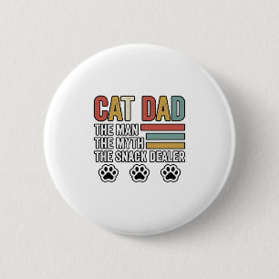 Cat Dad Vintage Funny Snack Dealer Shirt Design_1 6 Cm Round Badge