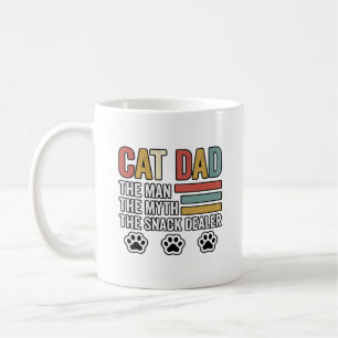 Cat Dad Vintage Funny Snack Dealer Shirt Design_1 Coffee Mug