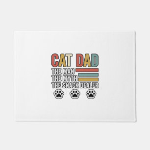Cat Dad Vintage Funny Snack Dealer Shirt Design_1 Doormat