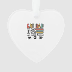 Cat Dad Vintage Funny Snack Dealer Shirt Design_1 Ornament