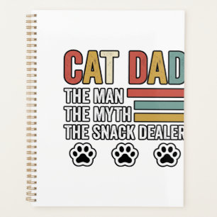 Cat Dad Vintage Funny Snack Dealer Shirt Design_1 Planner