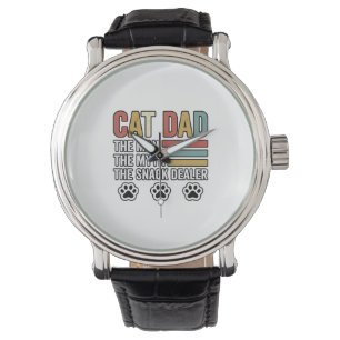 Cat Dad Vintage Funny Snack Dealer Shirt Design_1 Watch