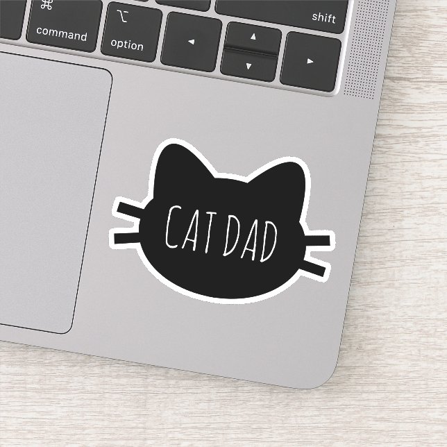 CAT DAD Vinyl Cut Custom Sticker (Detail)