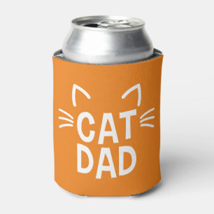 Cat Dad With Ears & Whiskers Can Cooler