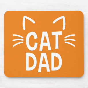 Cat Dad With Ears & Whiskers Mouse Pad