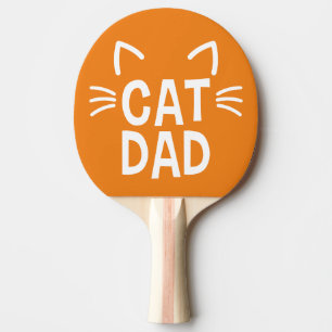 Cat Dad With Ears & Whiskers Ping Pong Paddle