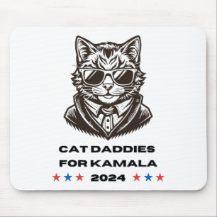 Cat Daddies For Kamala Funny Cat Dad Vote Election Mouse Pad
