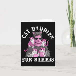 Cat Daddies For Kamala Harris 2024 Childless Cat L Card