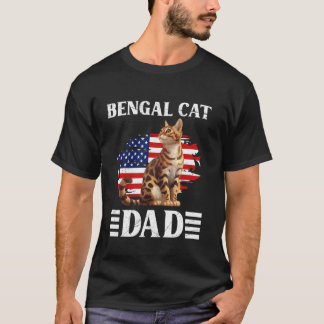 Cat Daddy Bengal Cat Dad Bengal Father Bengal Cat  T-Shirt
