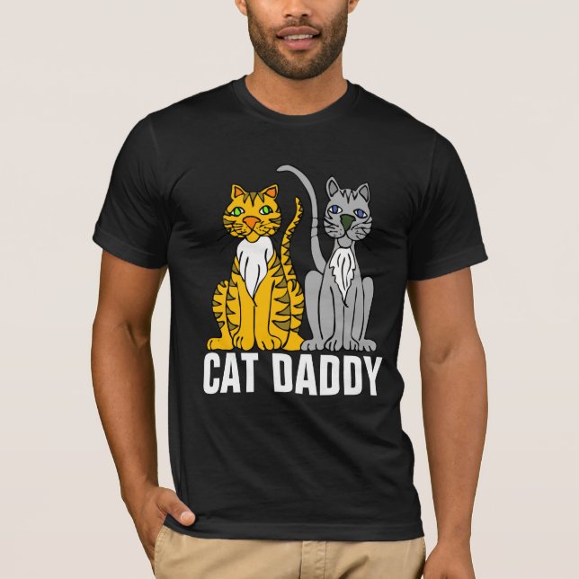 CAT DADDY BLACK T-shirts Tees (Front)