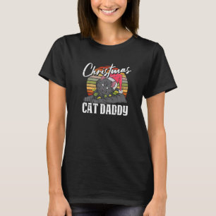 Cat Daddy Christmas Pajama Retro X Mas Kitten Fath T-Shirt