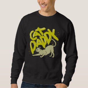Cat Daddy cute street graffiti spray vintage Sweatshirt