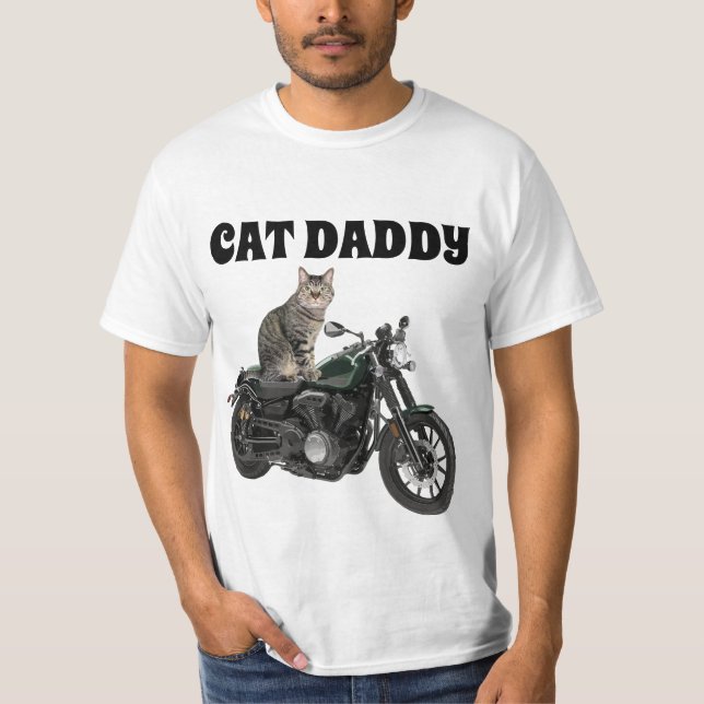 CAT DADDY DAD BIKER MENS T-SHIRTS (Front)