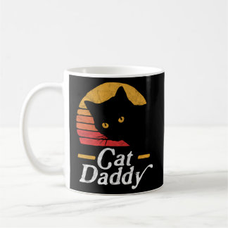 Cat Daddy Eighties Style Cat Distressed Coffee Mug
