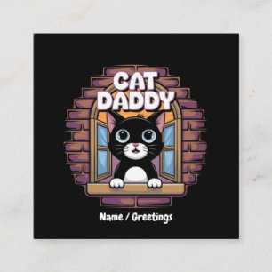 Cat Daddy Extraordinaire The Best Cat Dad Ever  Square Business Card