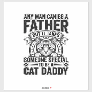 Cat Daddy Father Quote Vintage Engraving T-Shirt D