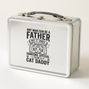Cat Daddy Father Quote Vintage Engraving T-Shirt D Metal Lunch Box
