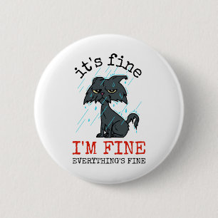 Cat daddy fathers day gift 6 cm round badge