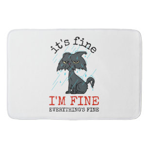 Cat daddy fathers day gift bath mat