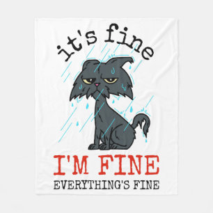Cat daddy fathers day gift fleece blanket