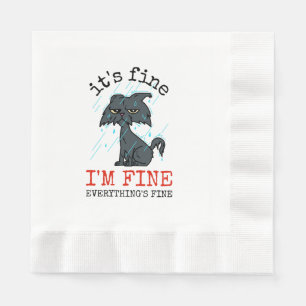 Cat daddy fathers day gift napkin