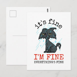 Cat daddy fathers day gift postcard