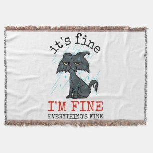 Cat daddy fathers day gift throw blanket