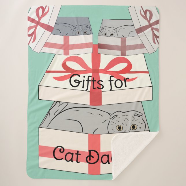 Cat Daddy Gifts Sherpa Blanket (Front)