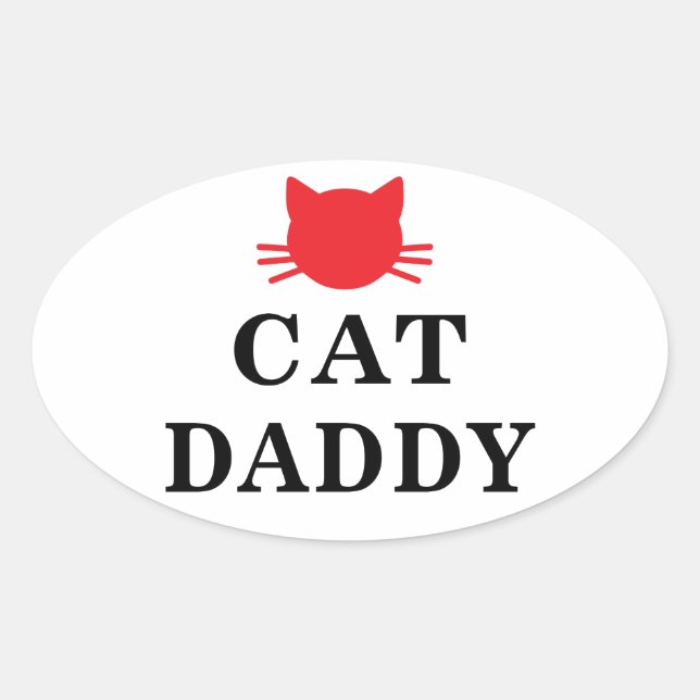 Cat Daddy Oval Stickers (Front)