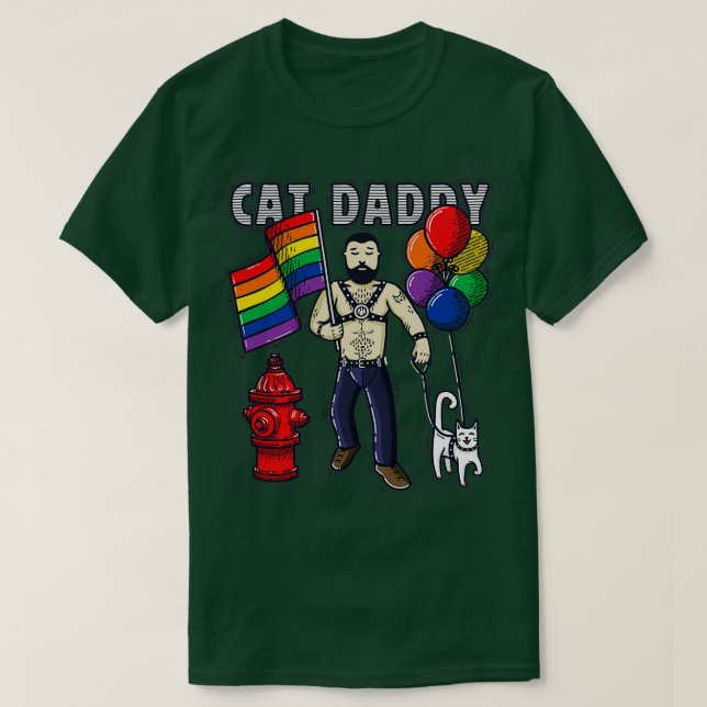 Cat Daddy Pride T-Shirt (Design Front)
