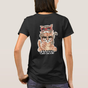 Cat Daddy Sungglasses Best Cat Dad Ever Kitten Fat T-Shirt