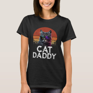 Cat Daddy Tabby Vintage Eighties Style Cat Retro T-Shirt