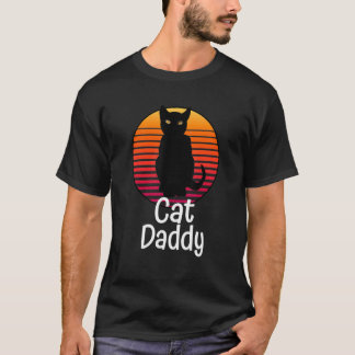 Cat Daddy Vintage 80's Style Cat Retro Best Cat Da T-Shirt