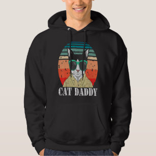 Cat Daddy Vintage 80s Style Cat Retro Sunglasses D Hoodie