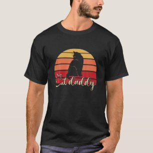Cat Daddy Vintage Best Gift For Dad Daddy Cat Love T-Shirt