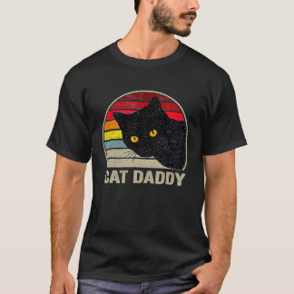 Cat Daddy Vintage Cat 80s Retro Style For Men Cat  T-Shirt