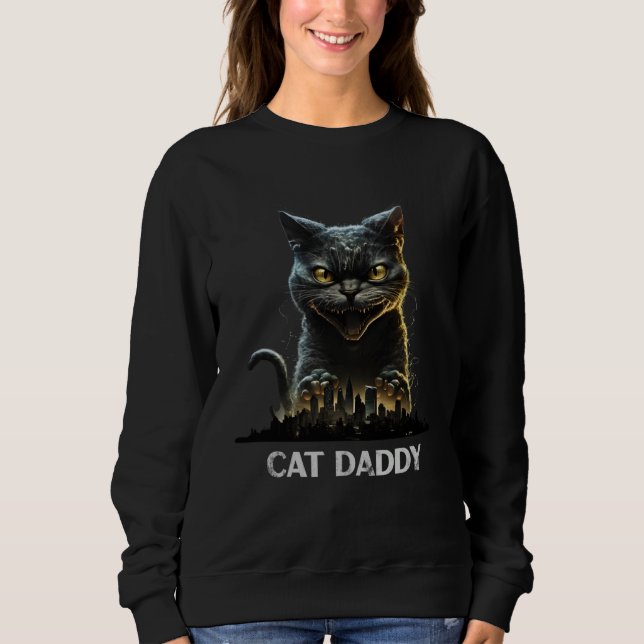 cat daddy  Vintage Cat Sweatshirt (Front)