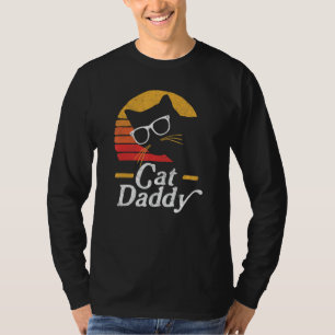 Cat Daddy Vintage Eighties Style Cat Hipster Glass T-Shirt