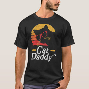 Cat Daddy Vintage Eighties Style Cat Hipster Glass T-Shirt