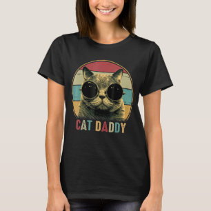 Cat Daddy Vintage Eighties Style Cat Retro Distres T-Shirt