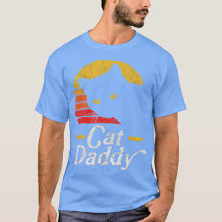 Cat Daddy Vintage Eighties Style Cat Retro Distres T-Shirt