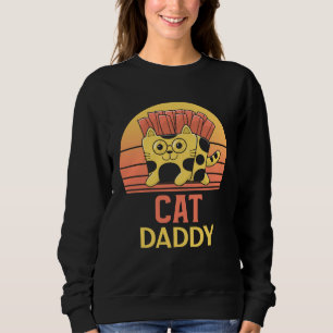 Cat Daddy Vintage Eighties Style Distressed Ca Ret Sweatshirt