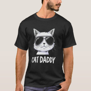 Cat Daddy Vintage Funny Cat Sunglasses Grandpa Fat T-Shirt